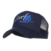 Surf Embroidered Mesh Cap