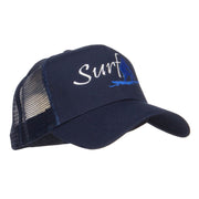 Surf Embroidered Mesh Cap