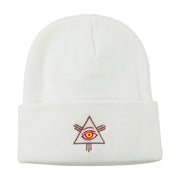 All Seeing Eye Embroidered Beanie