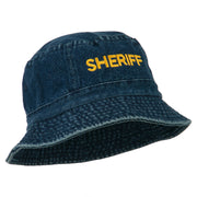 Sheriff Embroidered Pigment Dyed Bucket Hat