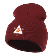 All Seeing Eye Embroidered Beanie