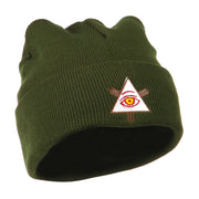 All Seeing Eye Embroidered Beanie