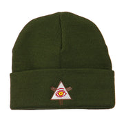 All Seeing Eye Embroidered Beanie