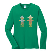 Scarecrows Set Long Sleeve Cotton Graphic Shirt