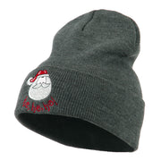 Santa's Face with Ho Ho Ho Embroidered Beanie