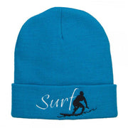 Surf Embroidered Long Beanie