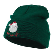 Santa's Face with Ho Ho Ho Embroidered Beanie