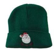 Santa's Face with Ho Ho Ho Embroidered Beanie