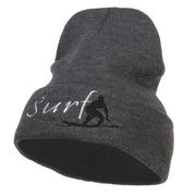 Surf Embroidered Long Beanie