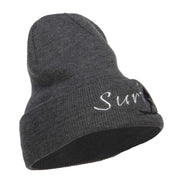 Surf Embroidered Long Beanie