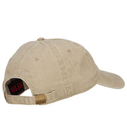 Subdued American Flag Embroidered Washed Buckle Cap