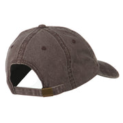 Smile Face Santa Embroidered Washed Cap