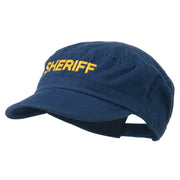 Sheriff Embroidered Enzyme Army Cap