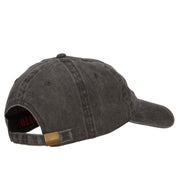 Subdued American Flag Embroidered Washed Buckle Cap