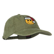 Smile Face Santa Embroidered Washed Cap