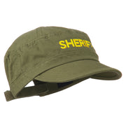 Sheriff Embroidered Enzyme Army Cap