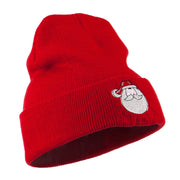 Santa's Face with Ho Ho Ho Embroidered Beanie