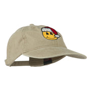 Smile Face Santa Embroidered Washed Cap