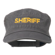 Sheriff Embroidered Enzyme Army Cap