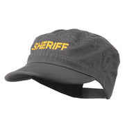 Sheriff Embroidered Enzyme Army Cap