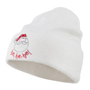 Santa's Face with Ho Ho Ho Embroidered Beanie