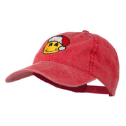 Smile Face Santa Embroidered Washed Cap