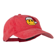 Smile Face Santa Embroidered Washed Cap