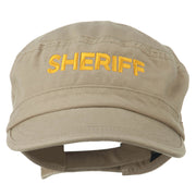 Sheriff Embroidered Enzyme Army Cap