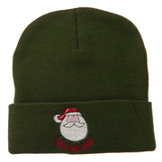 Santa's Face with Ho Ho Ho Embroidered Beanie