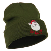 Santa's Face with Ho Ho Ho Embroidered Beanie