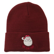 Santa's Face with Ho Ho Ho Embroidered Beanie