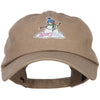 Snowman Snow Fun Patched Unstructured Cap