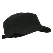 Garment Washed Adjustable Army Cap