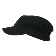 Garment Washed Adjustable Army Cap