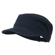 Garment Washed Adjustable Army Cap