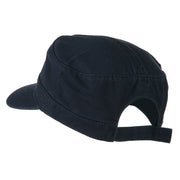 Garment Washed Adjustable Army Cap