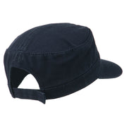 Garment Washed Adjustable Army Cap