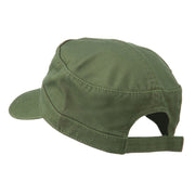 Garment Washed Adjustable Army Cap