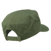 Garment Washed Adjustable Army Cap