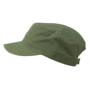 Garment Washed Adjustable Army Cap