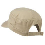 Garment Washed Adjustable Army Cap