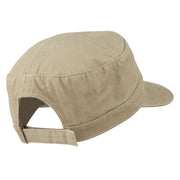 Garment Washed Adjustable Army Cap