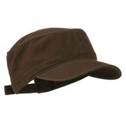 Garment Washed Adjustable Army Cap