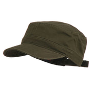 Garment Washed Adjustable Army Cap