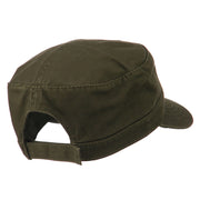 Garment Washed Adjustable Army Cap