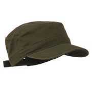 Garment Washed Adjustable Army Cap