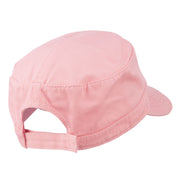 Garment Washed Adjustable Army Cap