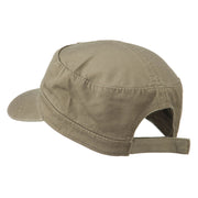 Garment Washed Adjustable Army Cap