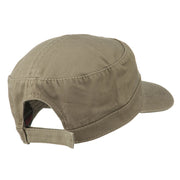 Garment Washed Adjustable Army Cap