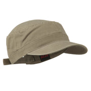 Garment Washed Adjustable Army Cap